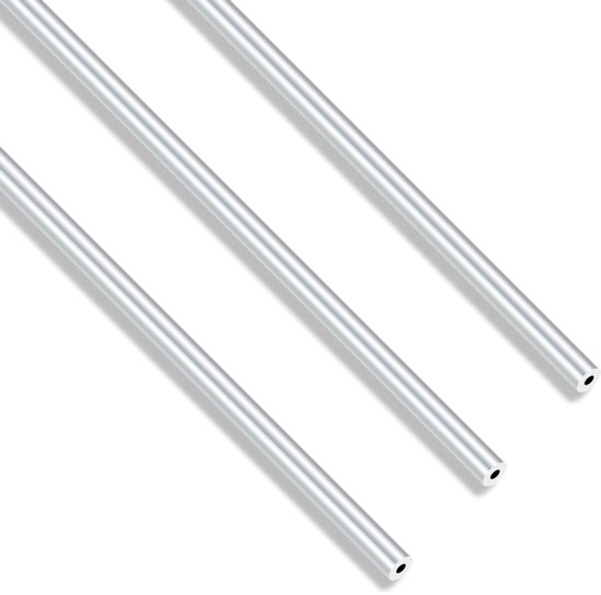 Aluminium Buis Naadloos - 5 mm OD x 2 mm ID - 300 mm Lengte - 1,5 mm Wanddikte - 3 Stuks - Lichtgewicht en Corrosiebestendig - Aluminium Buisjes