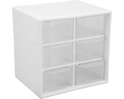 SnelShoppen - Nail Polish Storage Box - Grote Capaciteit Plastic Nagellak Organizer met 6 Lades - Stofdicht en Eenvoudig Ontwerp voor Thuis en Nagelsa
