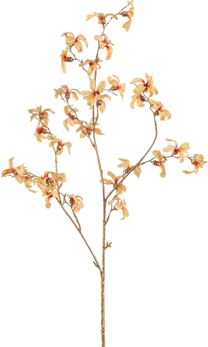 Emerald Kunstbloem Forsythia 85cm peach/goud - Kunstplant voor binnen