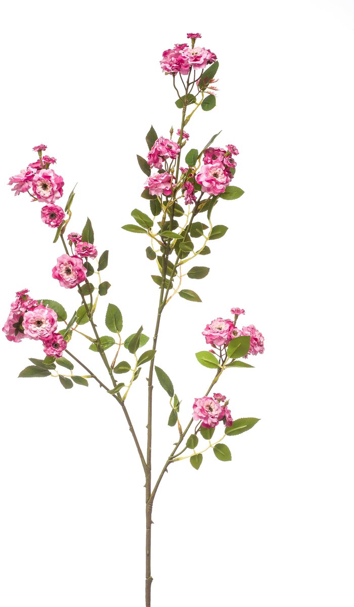 Emerald - Kunstbloem Roos mini 100cm zachtroze - Kunstplant voor binnen