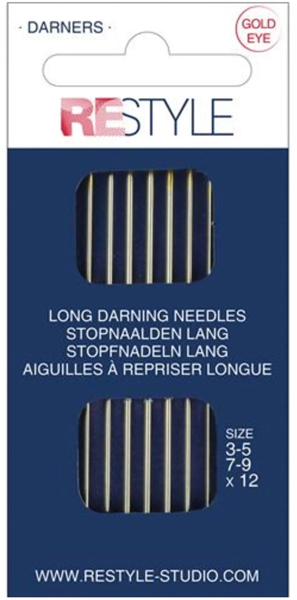 ReStyle 015.10510 Stopnaalden lang 3-5-7-9, 12 stuks assorti