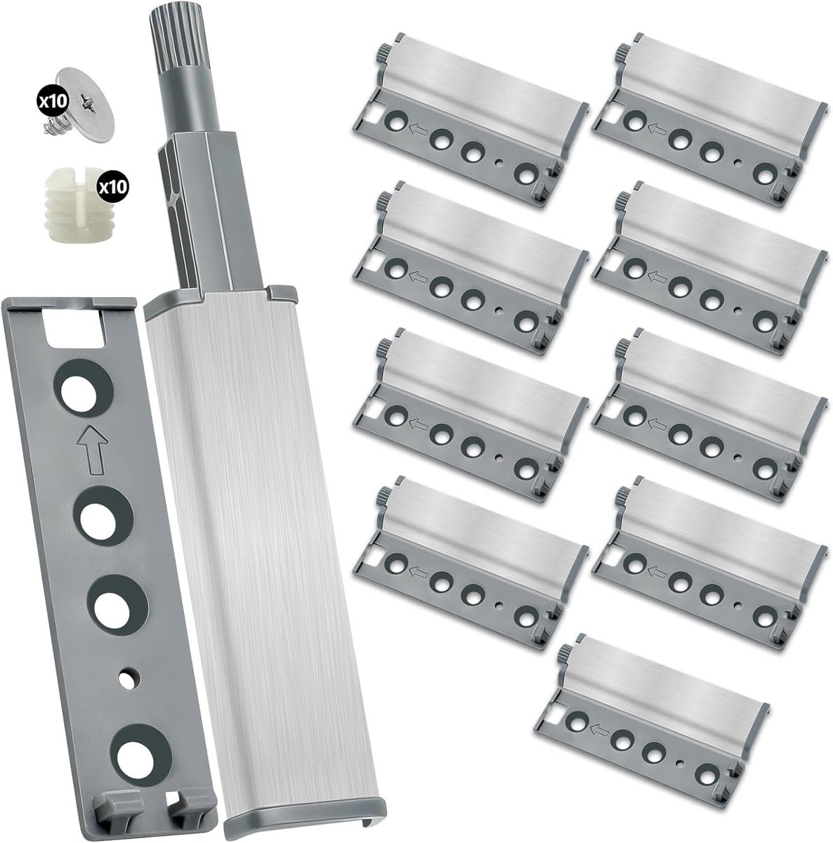 Push Door Opener voor Kastdeuren, 10 Stuks Magnetische Softclose Dempers, Automatische Deuropeners voor Meubels en Lades