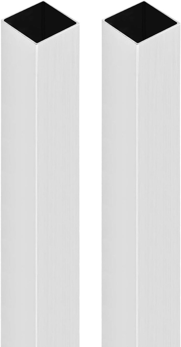 20mm x 20mm x 0.8mm x 200mm Vierkante Aluminium Buizen - Set van 2 - Geschikt voor Bouw en Industrie - Lichtgewicht en Duurzaam