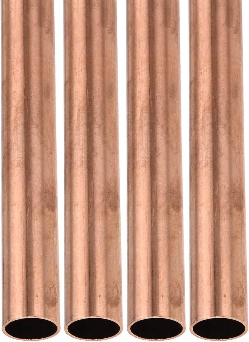 17mm x 1mm x 200mm Koperbuis - 4 Stuks - Geschikt voor Machine Apparatuur, DIY Projecten en Decoratieve Frames - Ronde Metalen Slangen