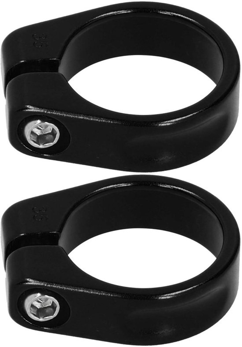 Zadelpenklem 2-pack - Aluminiumlegering - Roestvrij - Eenvoudige installatie - Voor 30,8 mm/31,6 mm zadelpen - Langdurig gebruik - Zadelklem