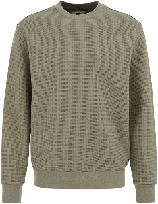 Sweatshirt vert clair à texture gaufrée