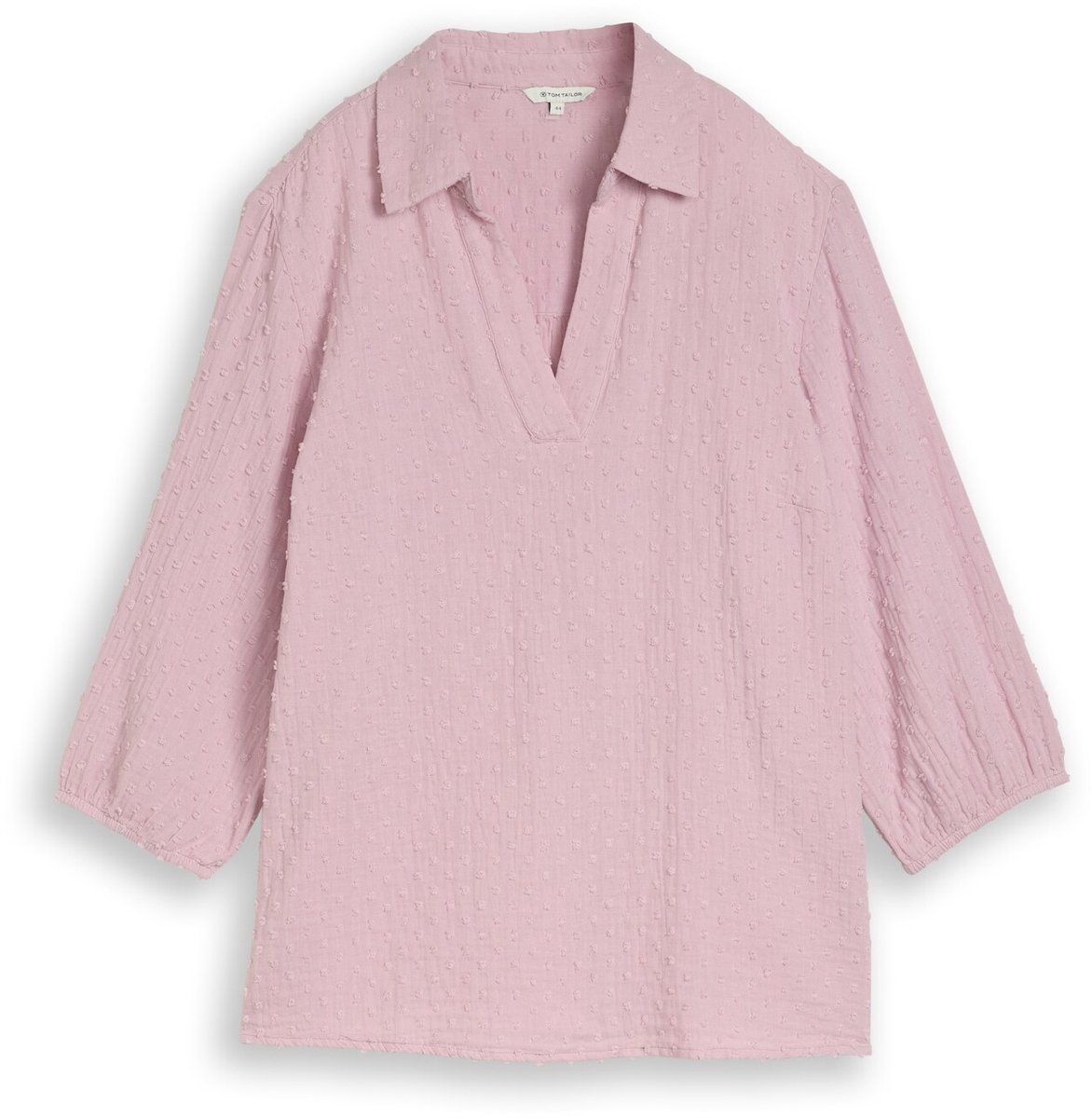 Tom Tailor - Plus Size - Katoenen blouse - Maat 52 - light elderberry