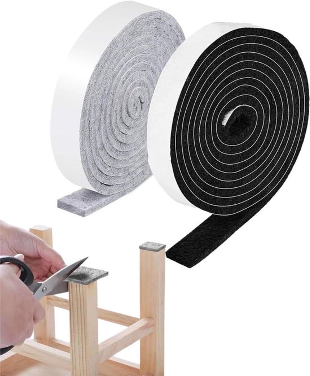 Viltstickers 2 Rollen - 100 x 2 cm - Antislip - Meubelbescherming Katten - Slijtvast - Duurzaam en Veilig
