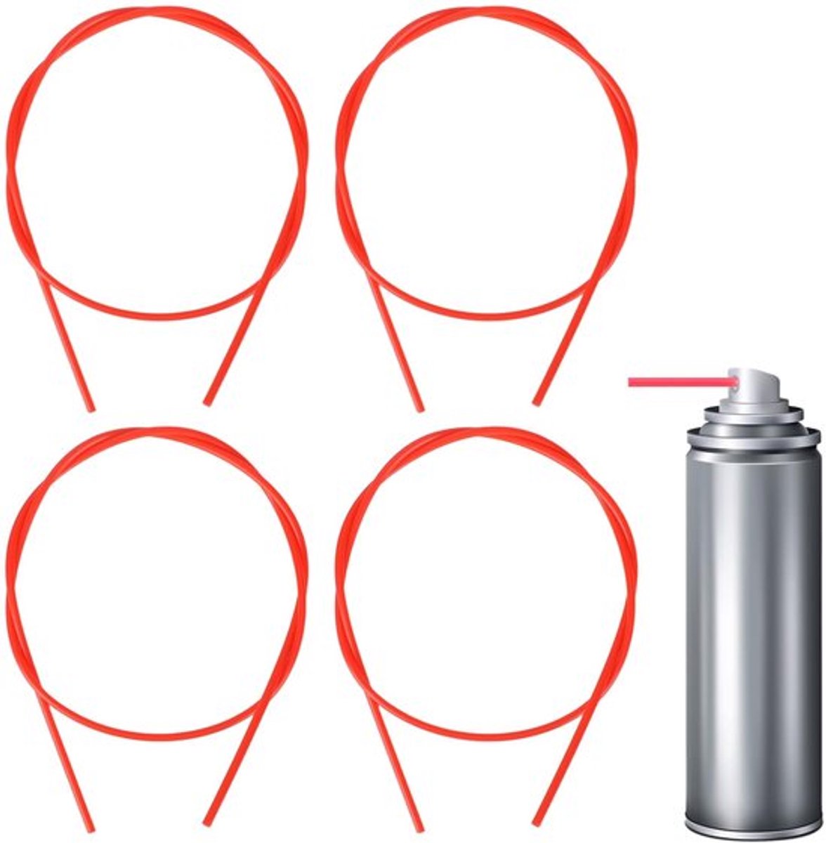 Spuitbussproeiers 12 Stuks - Flexibele Verlengbuis 50cm - Kunststof Rietjes - Voor Spuitverf - Voor Autolakken en Meubelreparatie - Hoogwaardig Materiaal - Spuitbusaccessoires