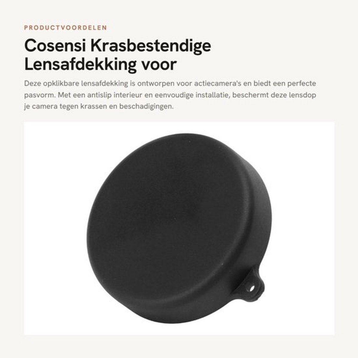 Krasbestendige Lensafdekking voor Actiecamera, 35 mm