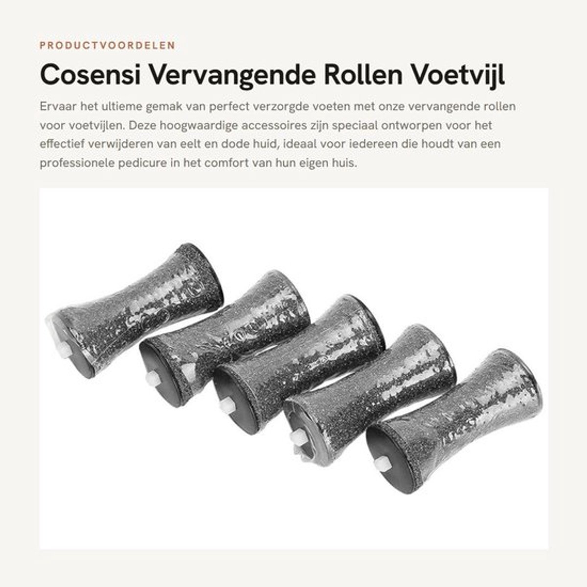 Vervangende Rollen - Voetvijl Pedicurehulpmiddelen - Eeltverwijderaar - Voor Dode Huid - Geschikt voor Elektrische Voetvijl - Accessoires...