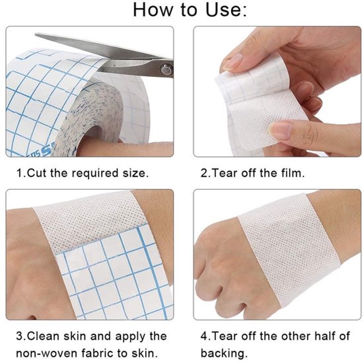 Plakband Medisch 5cm x 10m - Zelfklevend - Ademend - Niet-Geweven - Flexibel - Sterke Kleefkracht - Medische Tape