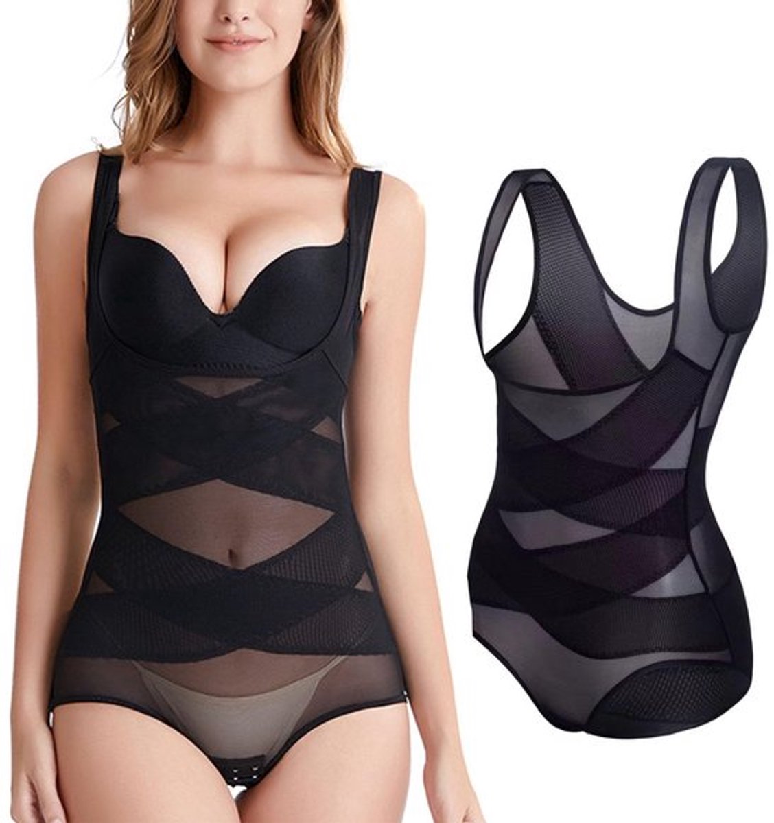Shapewear voor vrouwen - Buikcontrole slipje - Hoge taille bodyshaper - Billenlifter ondergoed - Afslankend ondergoed - Comfortabel en ad...