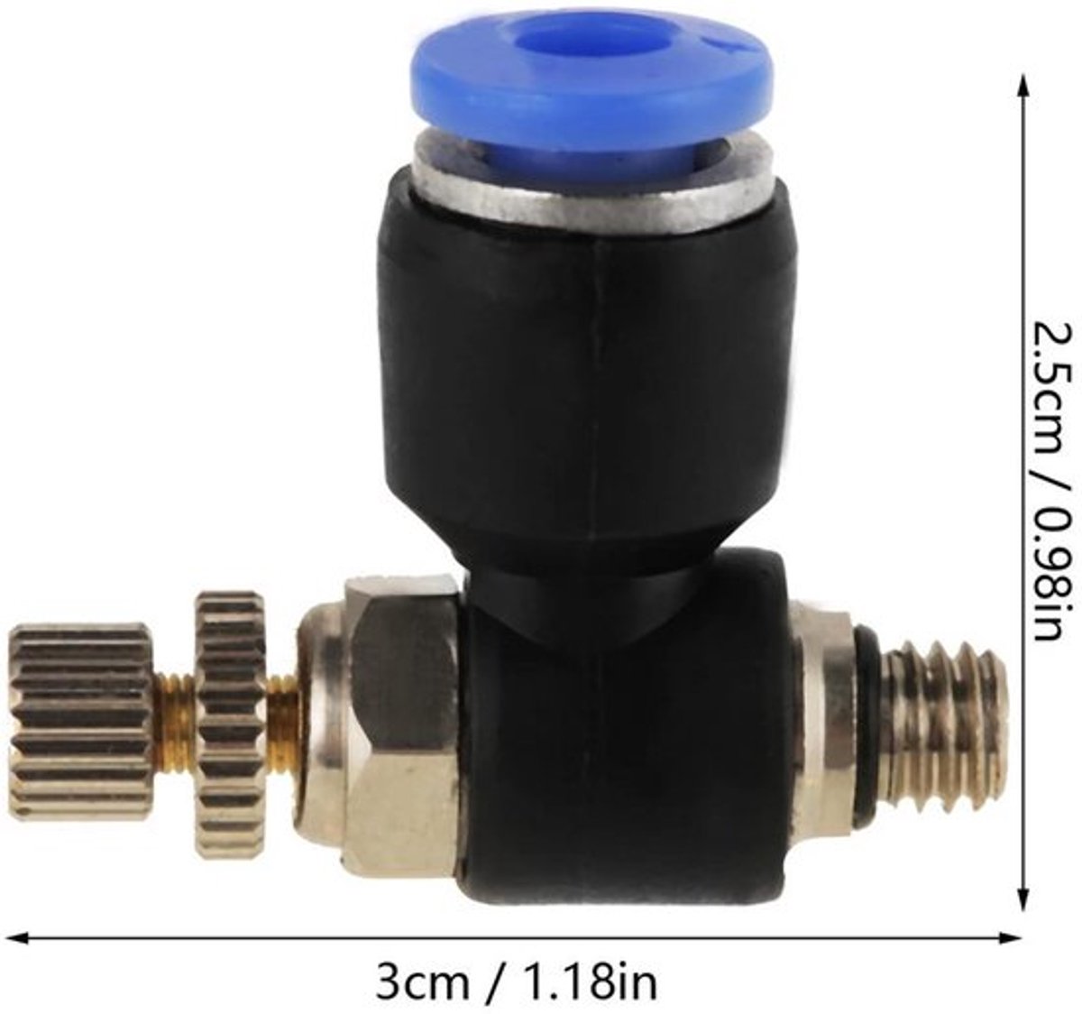Luchtsnelheidsregelklep Hoge Drukbestendig - Snelle Connector - Eenvoudige Installatie - 360° Rotatie - Lekbestendige Afdichting - Probleemvrij Onderhoud - Pneumatische Connector