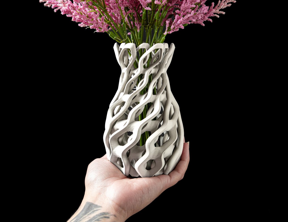 Skushy Vaas Chain - Geschikt voor Bouwbloemen - Japandi Designvaas voor Droogbloemen en Kunstbloemen - Sculpturale Decoratieve Vaas - Moderne Woondecoratie