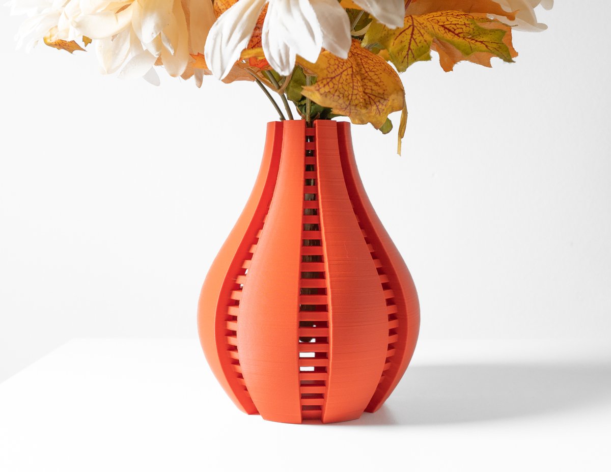 Skushy Vaas Arik - Geschikt voor Bouwbloemen - Japandi Designvaas voor Droogbloemen en Kunstbloemen - Sculpturale Decoratieve Vaas - Moderne Woondecoratie