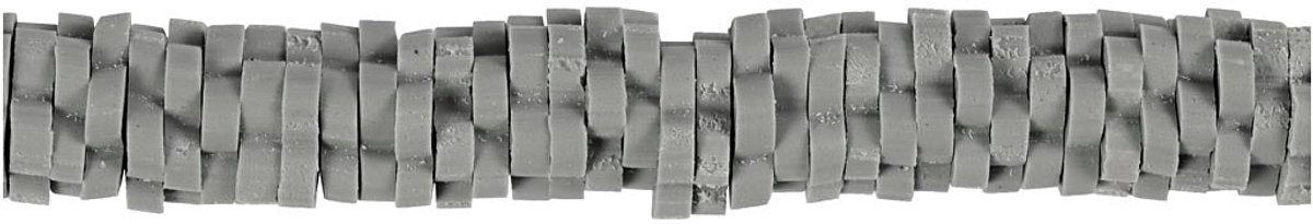 Klei Kralen, d 5-6 mm, gatgrootte 2 mm, grijs, 145 stuk/ 1 doos