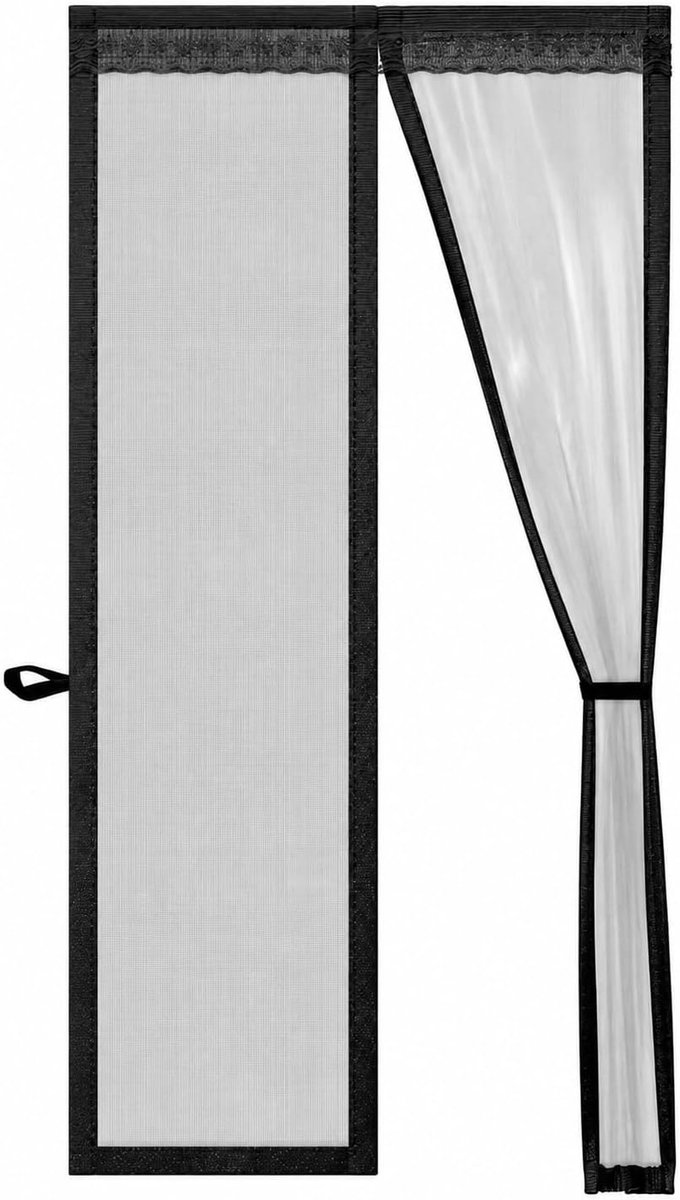 Thijox - Deurgordijn Deluxe FIBER - Magnetisch Vliegengordijn voor Standaard Deuren - Zwart 100x240 cm - Eenvoudige Installatie - Ideaal voor Thuis, T