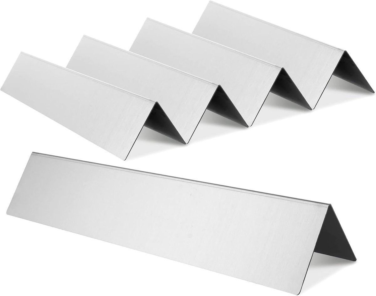 Branderafdekking voor gasgrill met aromastaven, vlamverdeler van roestvrij staal, hitteschild, reserveonderdelen voor gasbarbecues, 38,8 x 8,9 x 6,4 cm, geschikt voor diverse grillmodellen