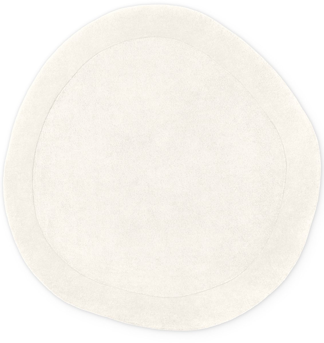 Villeroy & Boch - Organisch Rond Wollen Vloerkleed - Kivi - Creme - Laagpolig Tapijt - Ø 160 cm