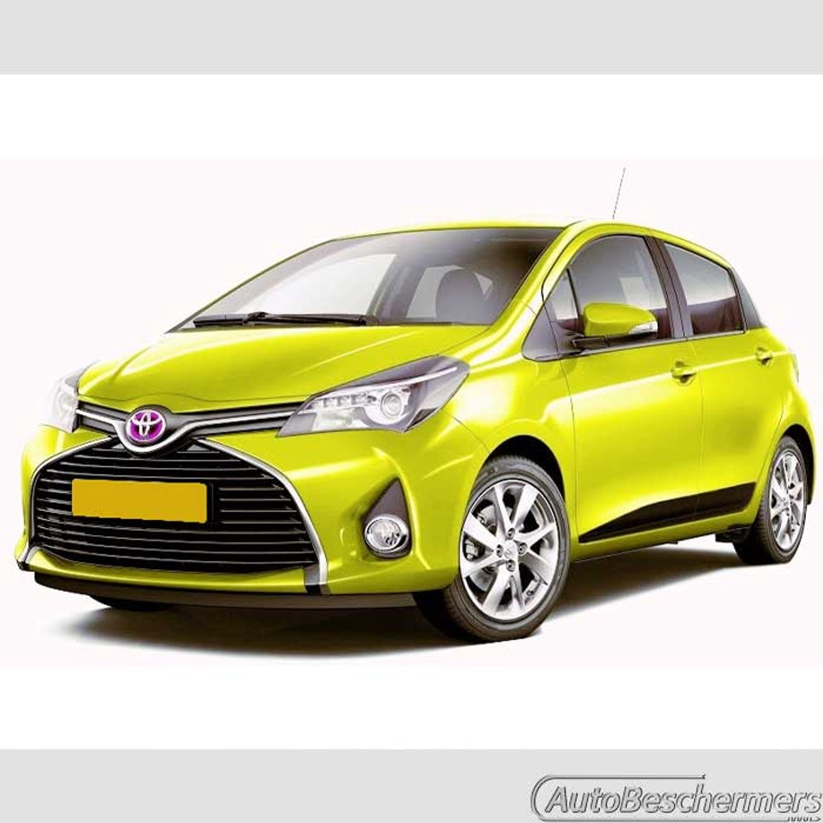 Stootlijsten set zwart voor breed Toyota Yaris 5-deurs 08.2014-03.2017. De stootstrips zijn zelfklevend. Set a 4 stuks (#0060)
