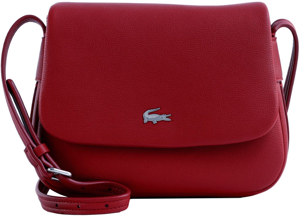 LACOSTE schoudertas Flap Crossover Bag Bordeaux wijnrood