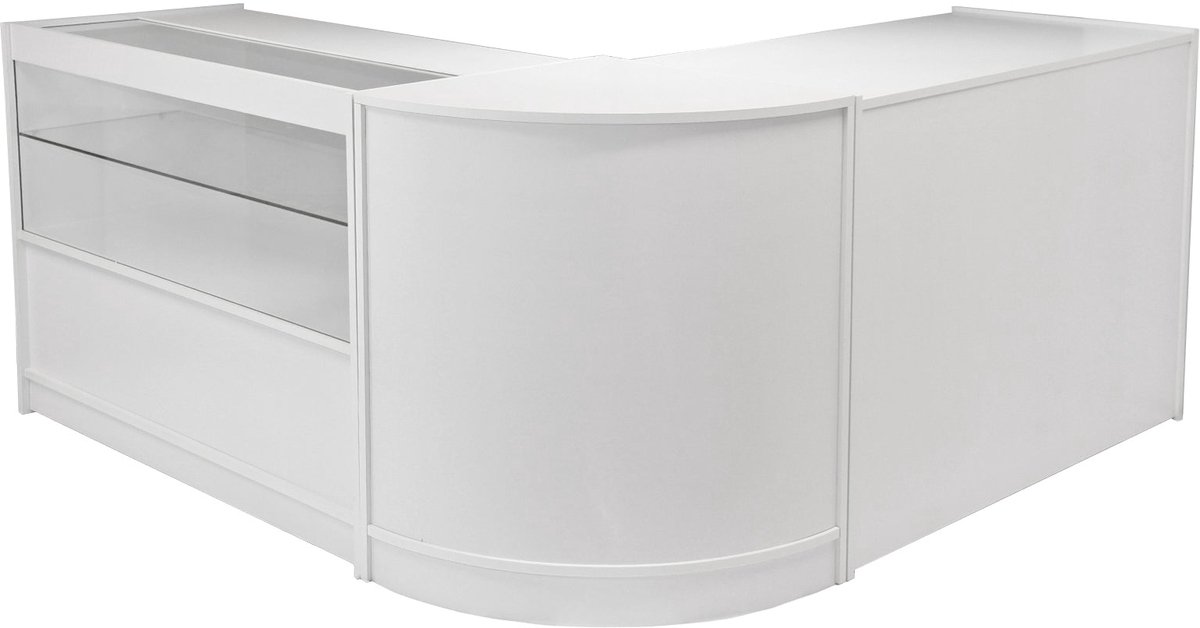 Draco a1200 - briljant wit - 120x60x90cm - met vaste plank