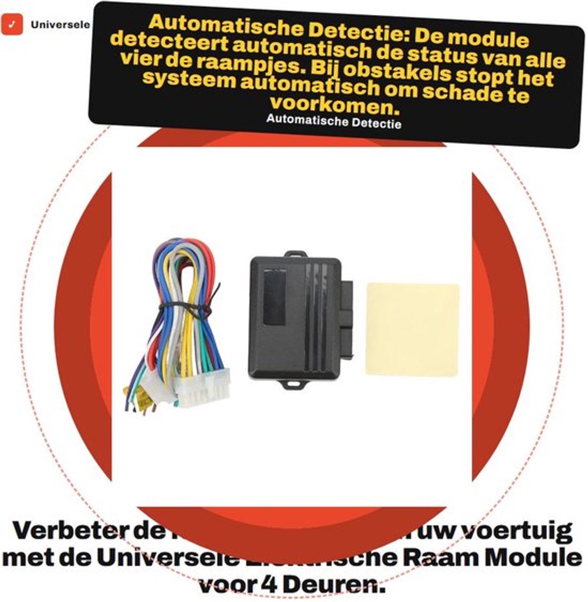 Universele Elektrische Raam Module voor 4 Deuren - Automatische Raamsluiter DC12V
