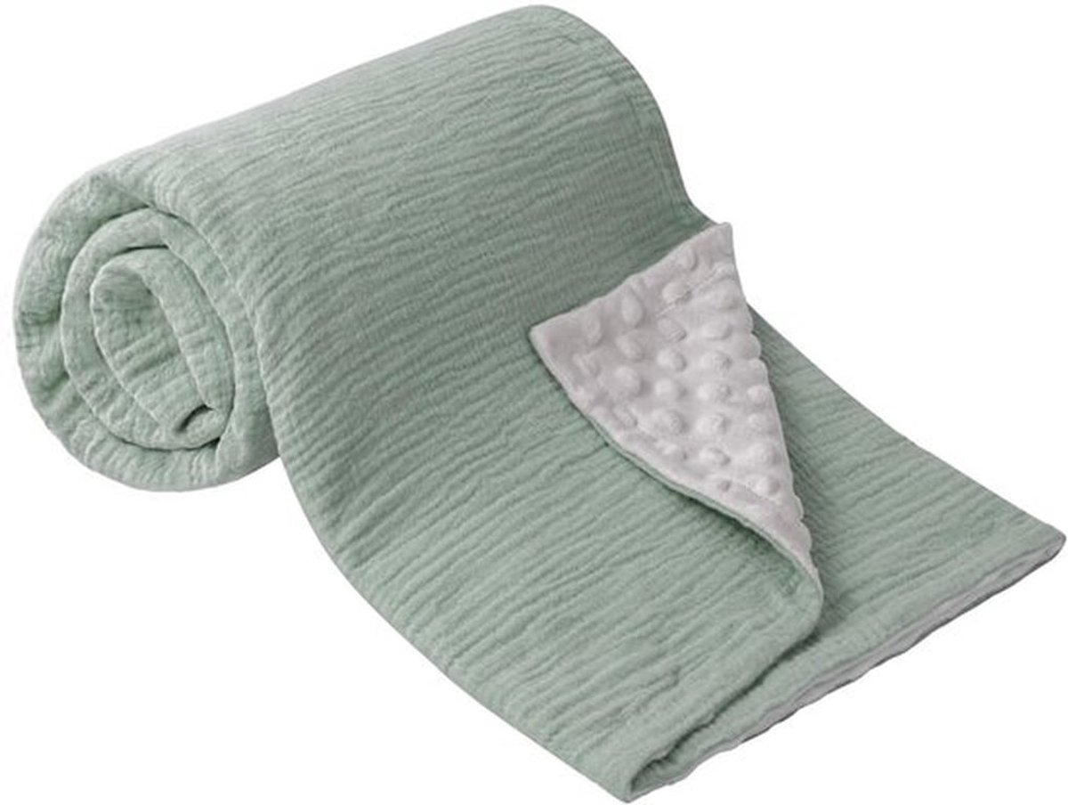Babydeken 100% Mousseline Katoen - Zachte Kruipdeken - Ademend - Warm - 70 x 100 cm - Geschikt voor Pasgeborenen