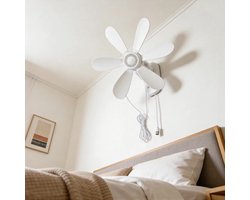 Wandventilator met Afstandsbediening - Muurventilator USB - Ruimte Koelen - Stille Werking Timer -…
