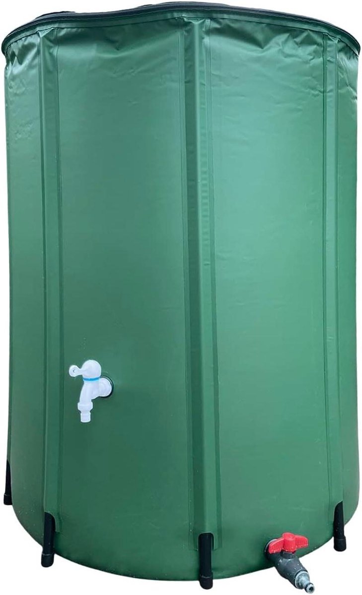 Regenwater Opvangbak - Opvouwbare Watertank - Tuin Besproeien - Puin Vrij Gaas - 100 Liter - Groen