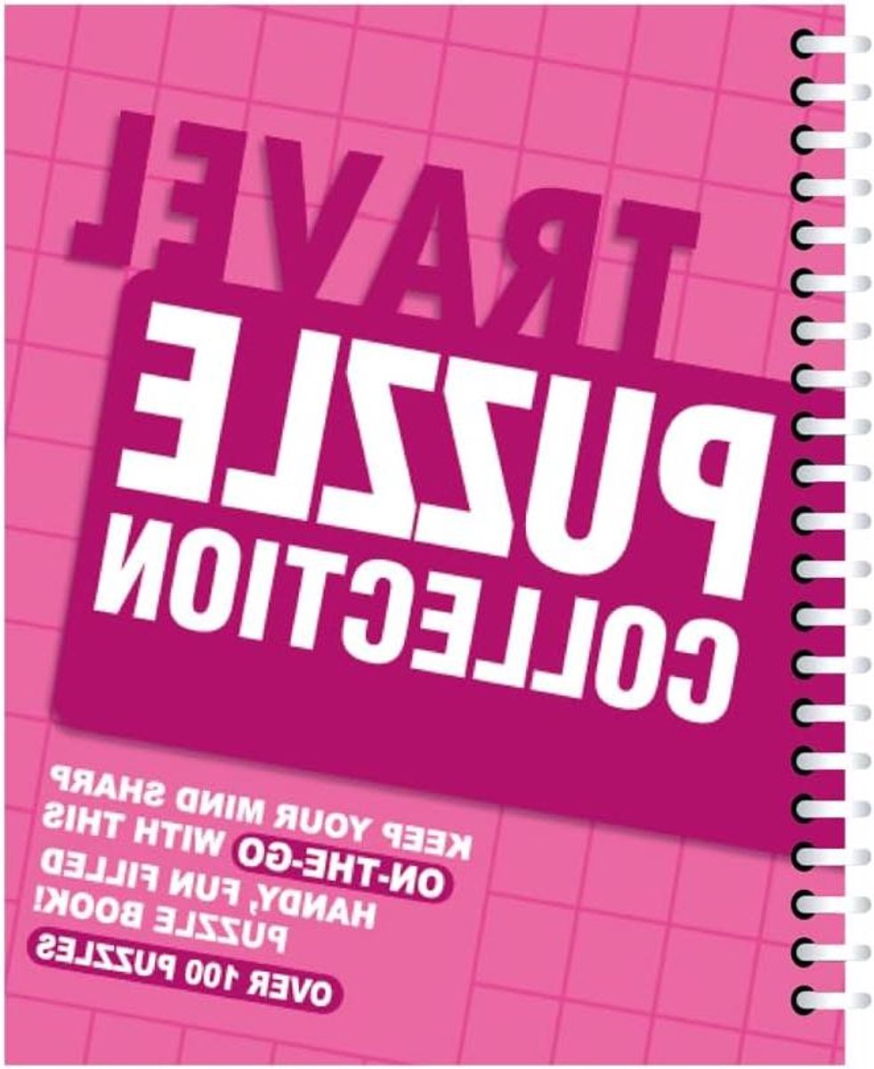 Puzzelboek A5 - Reisspel Puzzelmap - Reisvermaak - 3-in-1 Puzzels - A5 - Roze