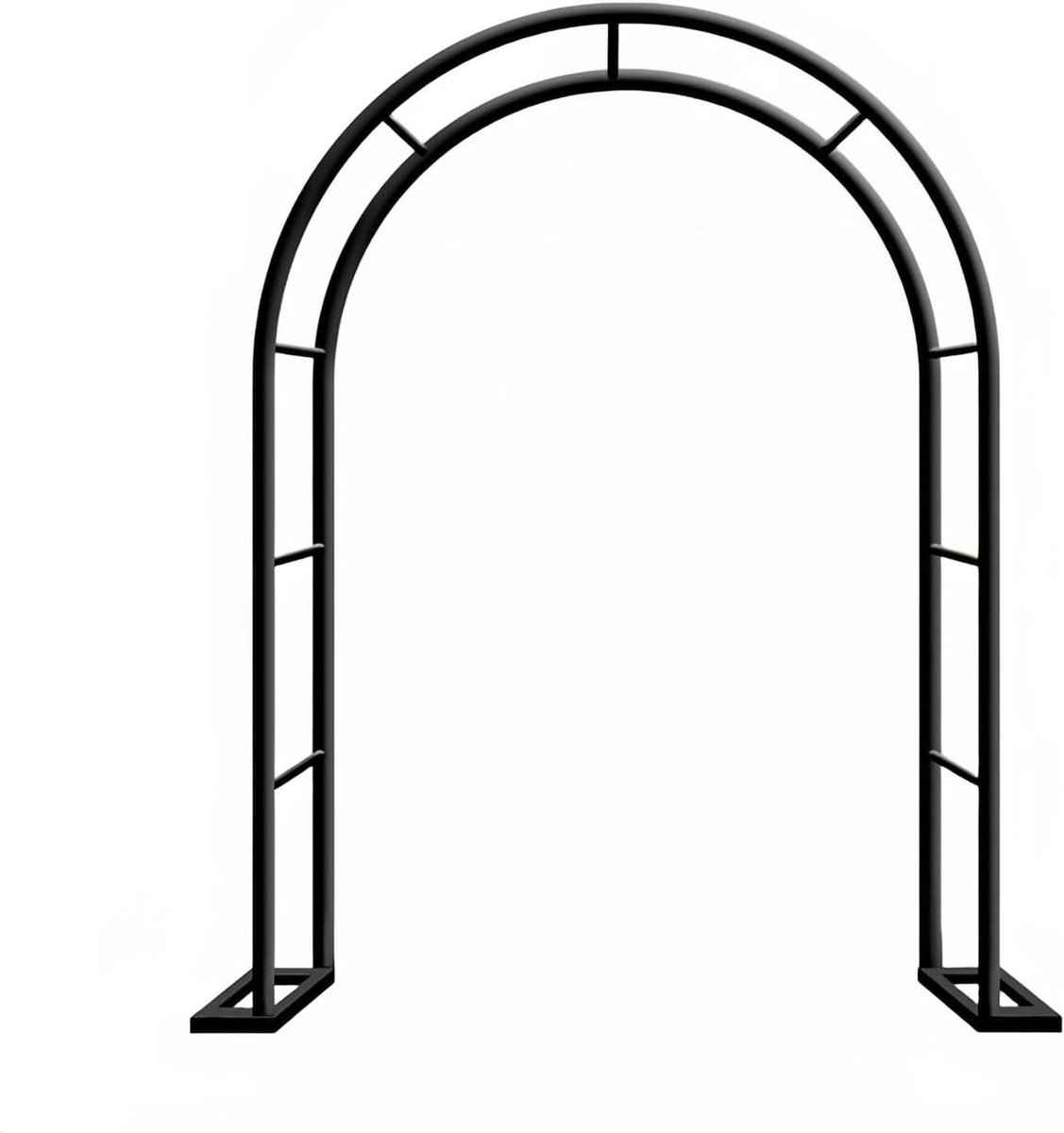 Metalen Rozenboog - Tuinboog Klimplanten - Tuin Decoratie - Stevig Gegalvaniseerd Staal - 180 x 250 cm - Zwart
