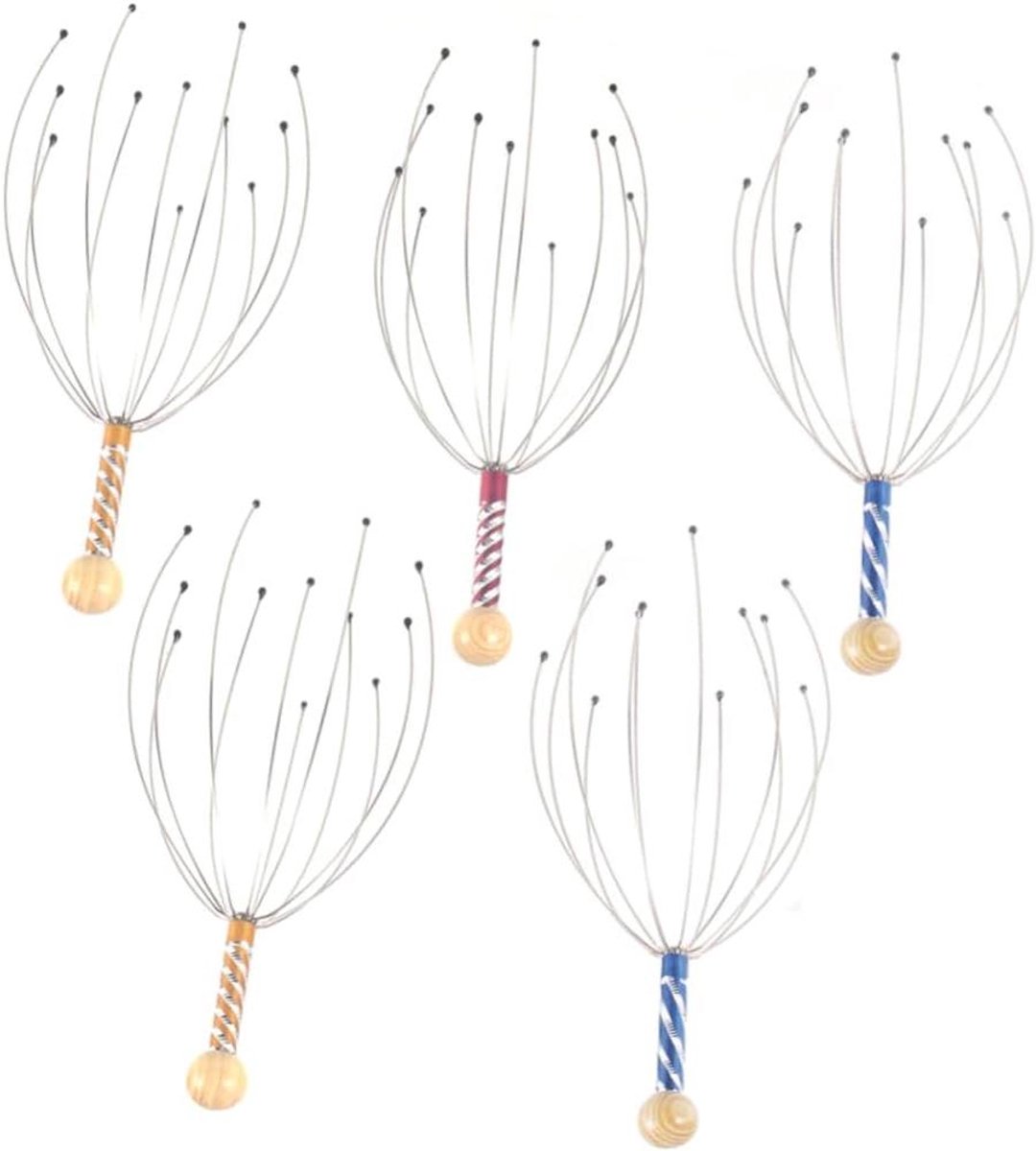 Hoofdhuid Massager Set - Haar Massager Scratcher - Ontspanning Stimuleren - Zachte Vinyl Punten