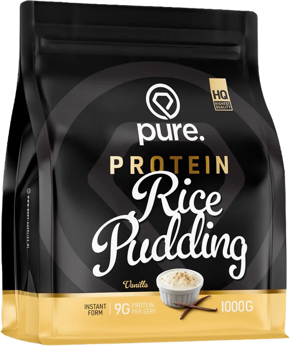 Pure. Protein Rice Pudding - 1000 gram - 40 porties - eiwitrijke rijstpudding - vanille - romig - 9,4 gram eiwit