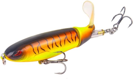 Whopper Plopper - Top Water Lure - Vissen - Zachte Roterende Staart - 100mm 13.3g - 03 — afbeelding 3