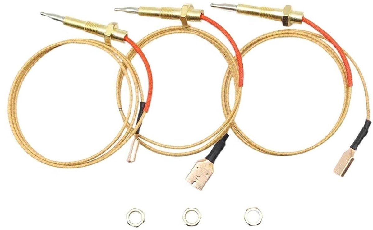 Universele Schroef Thermometrische Putten - Thermokoppel Hulzen - Temperatuur Meten - M6 Schroefdraad - 65 cm - Zilverkleurig
