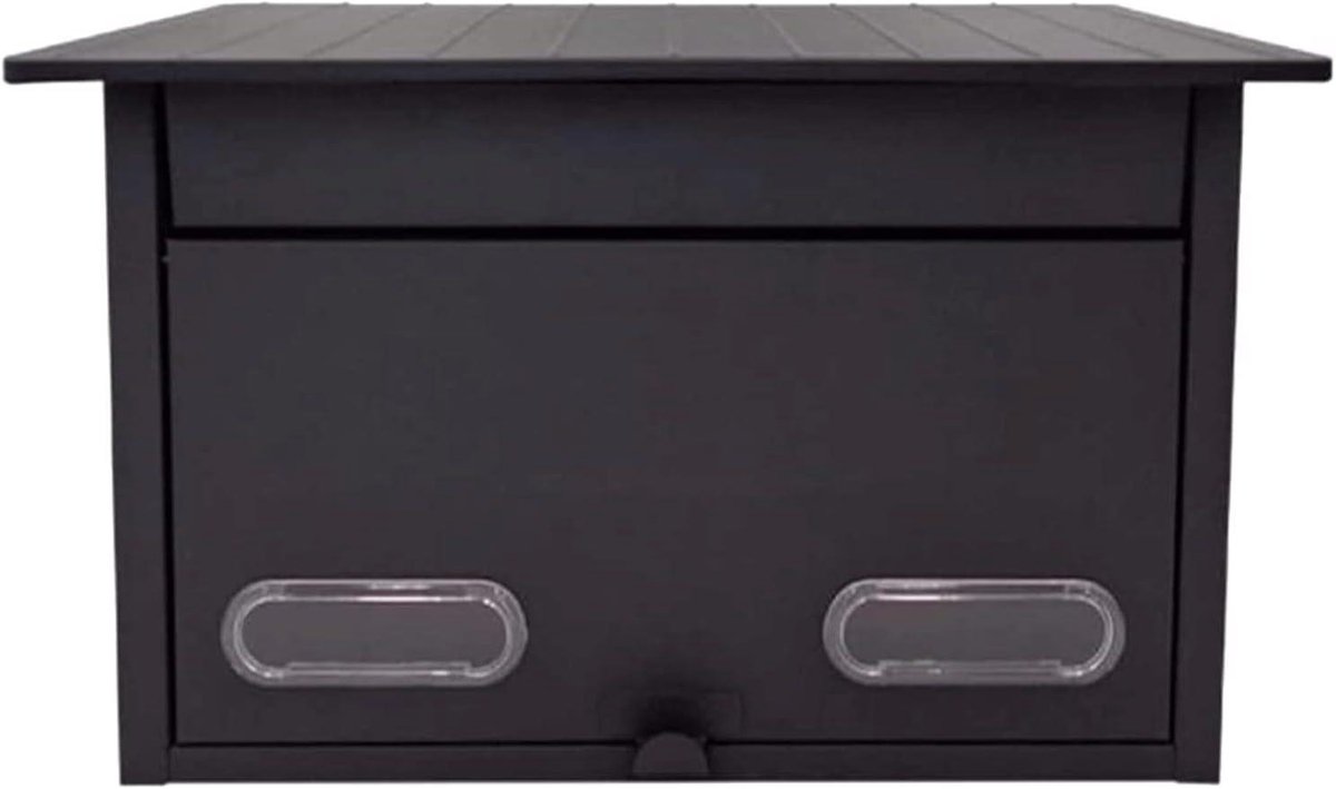 Brievenbus - Postbus Mailbox - Post Opslag - Gegalvaniseerd Blad - 375x185x23cm - Zwart