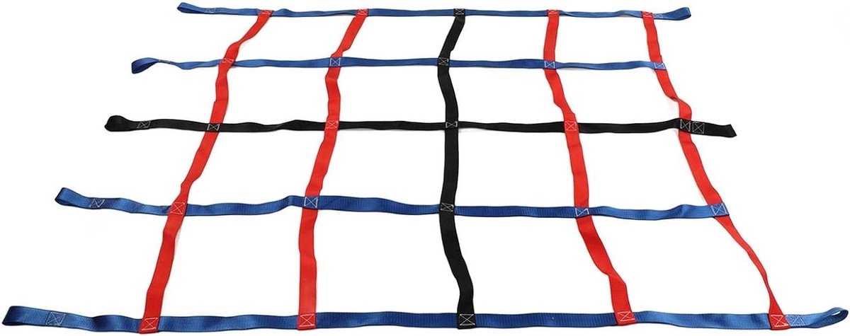 Klimnet voor Kinderen - Speelnet Klimtouw - Buiten Spelen - Hoge Sterkte Polyester - 1.85 x 1.45 meter - Blauw Zwart