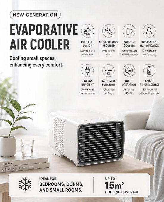 Draagbare Tent Airco - Mobiele Airconditioner Camper - Kamperen en Reizen - Energiezuinig en Stil - 2700 BTU - Meerkleurig — afbeelding 2