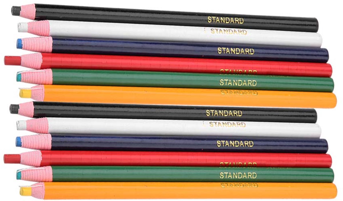 Dailygoods - 12 Stuks Naaipotlood Set - Uitwisbare Marker voor Kleermakers en Naaiwerk