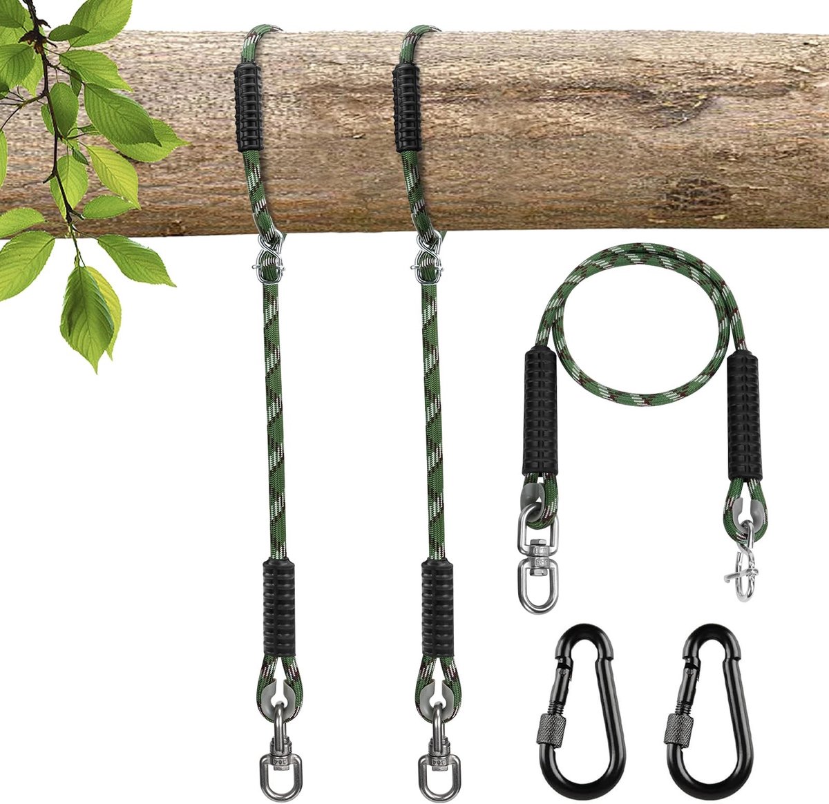 Dailygoods - 2-pack Zware Boomschommel Touwen - Verstelbare Hangmat Accessoires