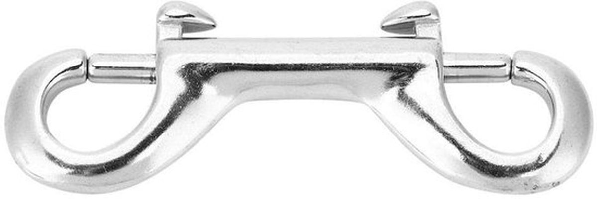 - Rvs Haak - Duurzame Duiksluiting - Zilver - Gemakkelijk in gebruik - Robuuste Kwaliteit - Geschikt voor Sport en Buiten - 6.5 x 6.5 cm