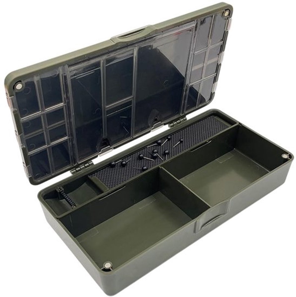 Visgerei Box Waterdicht - Organizer met Verwijderbare Compartimenten - Magnetisch Deksel - Slagvast - Lichtgewicht - Transparant Deksel - Tackle Box