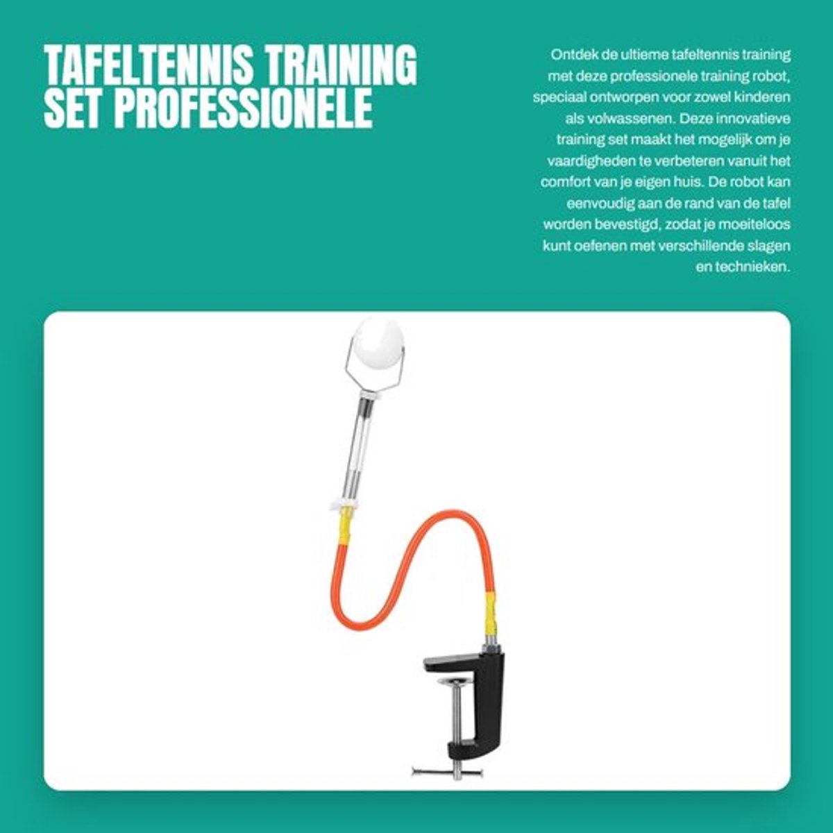 Tafeltennis Training Set Professionele Robot - Pong Bal Clip - Verbindingsas - Bufferveer - Consistentie Balbaan - Voor Kinderen/Volwassenen - Tafeltennisrobot