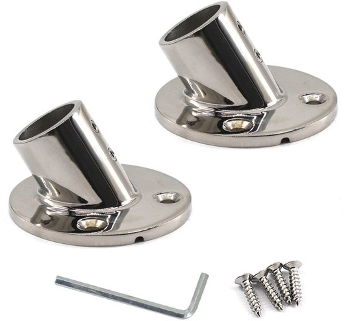 Boot Railing Fittings - 316 60 Graden Tube Base Rod Flens Houder (2 Stuks)