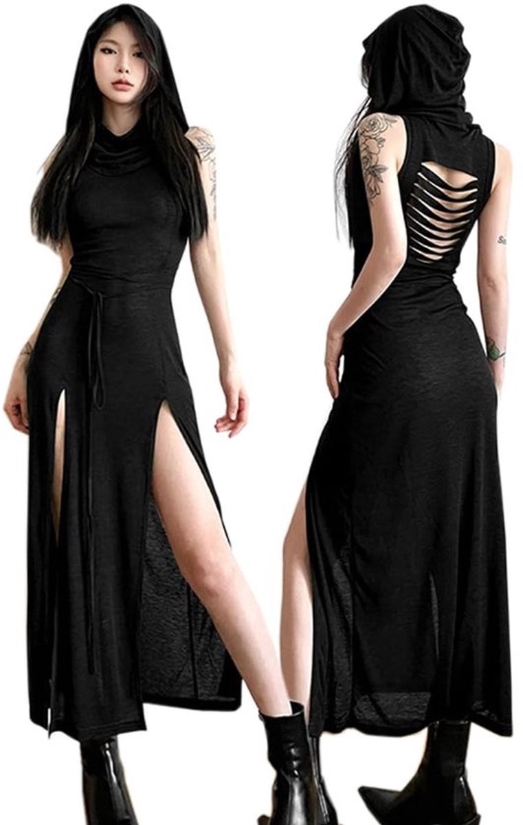 Cocktailjurk Hoge Split - Mouwloos - Bodycon - Feestjurk - Geschikt voor Alle Seizoenen - 90% Polyester, 10% Spandex