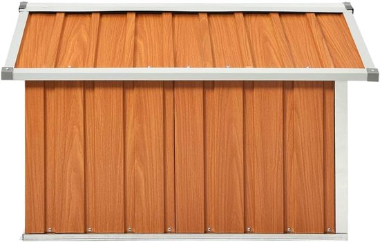 Robotmaaier Garage - Opbergbox Maaier - Bescherming Tuinmachine - Gegalvaniseerd Staal - 92x97x63 cm - Bruin — afbeelding 4