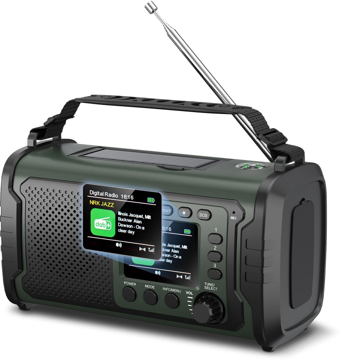 Dailygoods - DAB+/FM Noodradio met 20000mAh Powerbank - Voor Kamperen en Noodsituaties