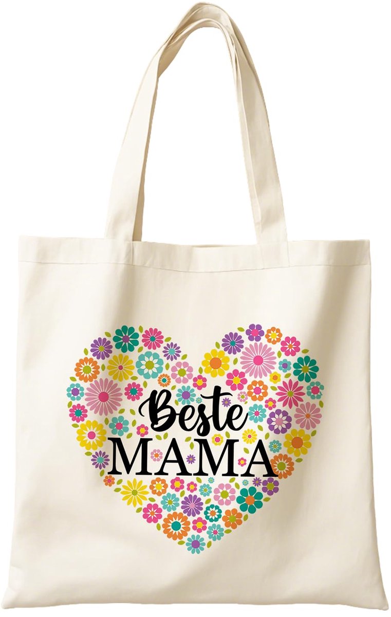 Dailygoods - Moederdag Cadeau Tas - Stoffen Boodschappentas voor Oma en Mama